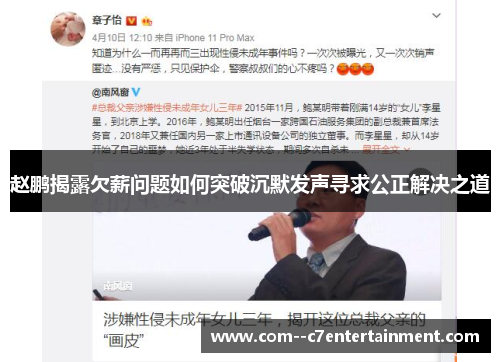 赵鹏揭露欠薪问题如何突破沉默发声寻求公正解决之道